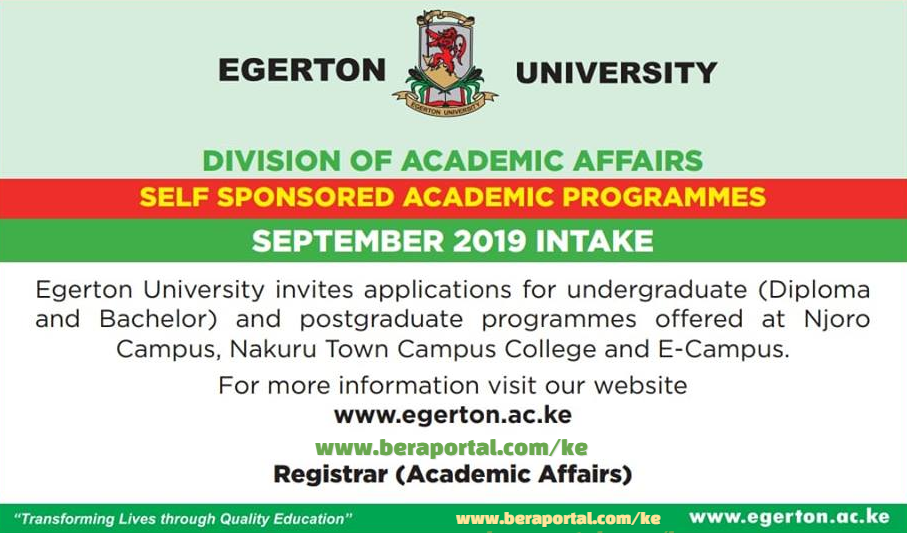 Egerton University Intakes